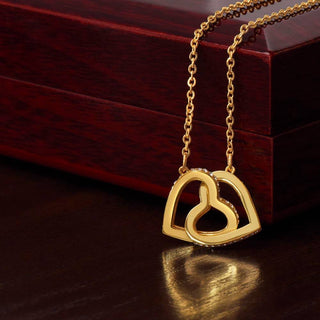 Gift for Wife - Rollercoaster Ride of Entrepreneurship Interlocking Hearts Necklace